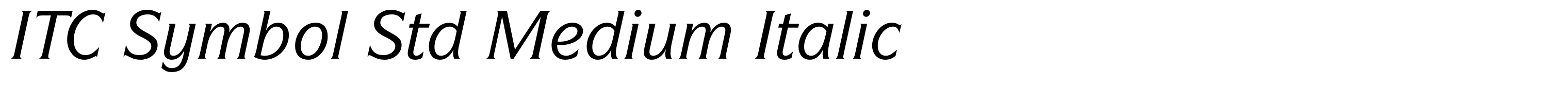 ITC Symbol Std Medium Italic